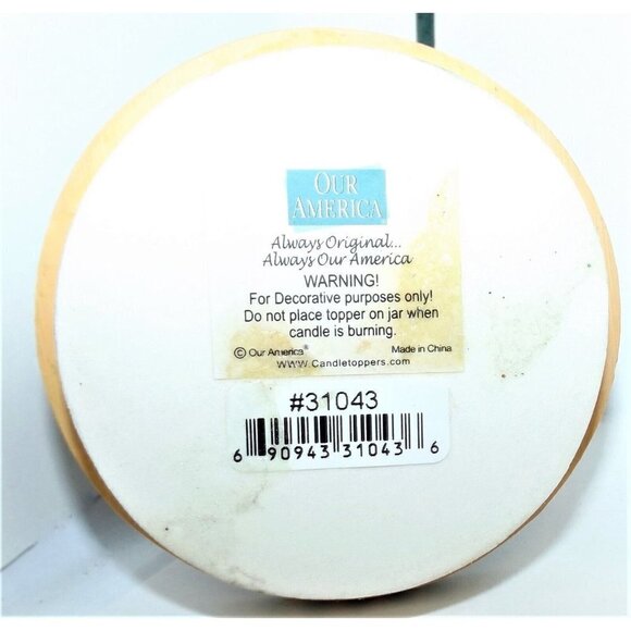 Our America Santa Jar Candle Topper Christmas Tree Ornament - Picture 6 of 6